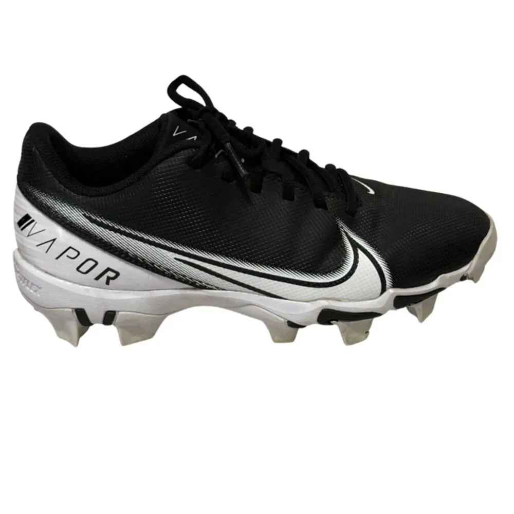 Nike Black & White Vapor Edge Shark CD0074 001 Cleats Size 6.5